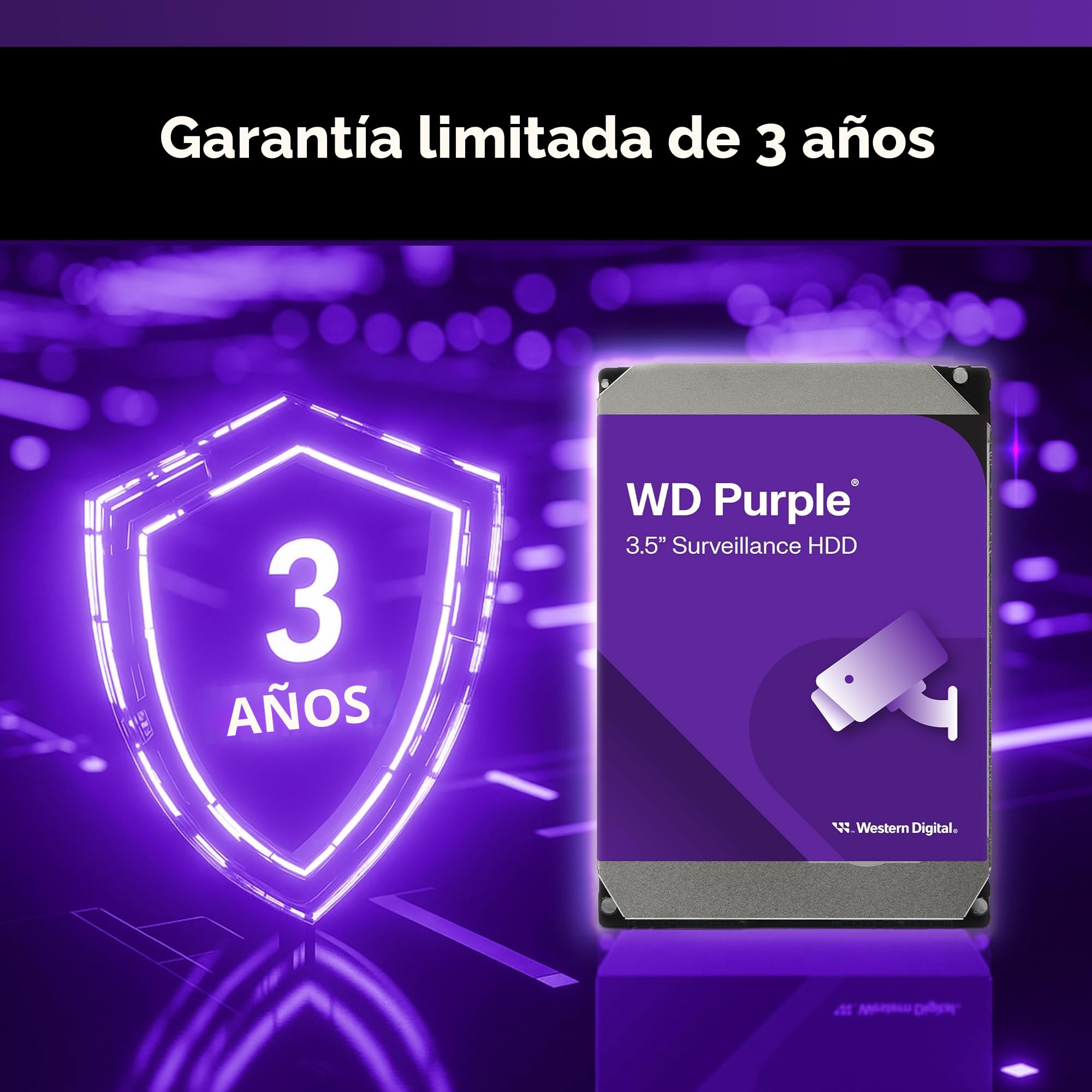 Amazon.com: Western Digital 8TB WD Purple Disco duro interno para